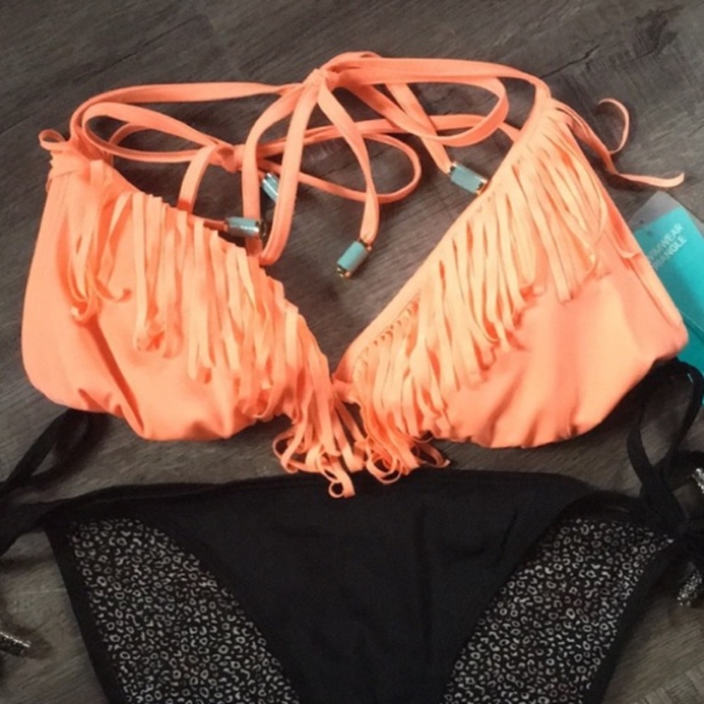 Fringe bikini top